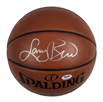 Larry Bird Signed Basketball (PSA)